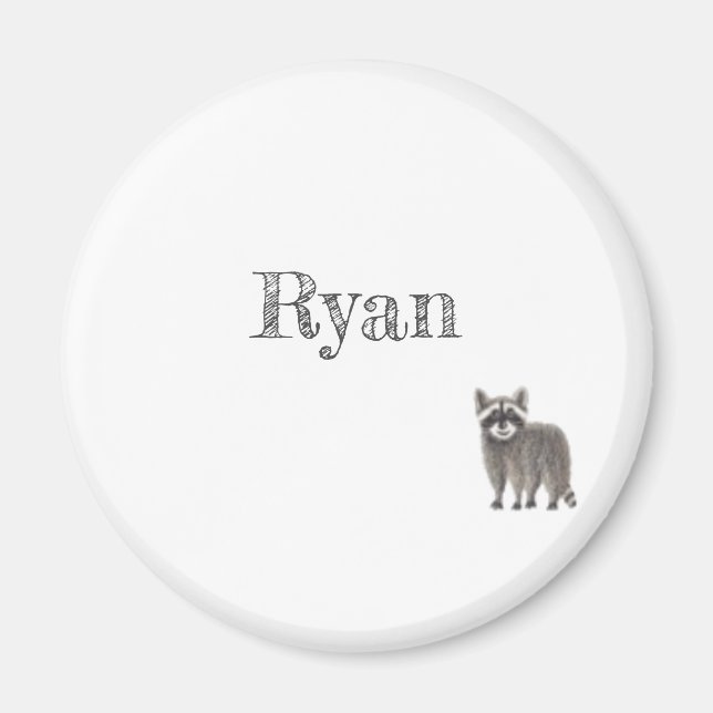 Niedlich Racoon Magnet (Vorne)