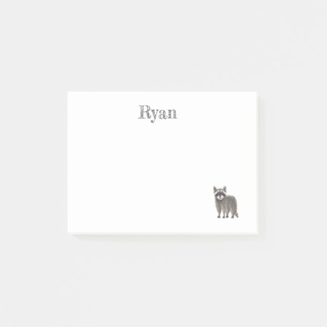 Niedlich Racoon Post-it-Notizen Post-it Klebezettel (Vorderseite)