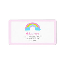 Niedlich Rainbow Baby Dusche Sweet Bright Colorful Adressaufkleber