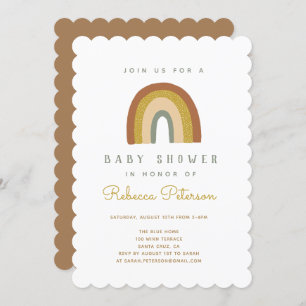 Niedlich Rainbow Baby Shower Einladung