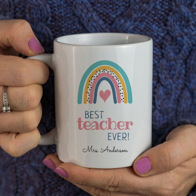 Niedlich Rainbow Best Teacher Ever Kaffeetasse (Von Creator hochgeladen)