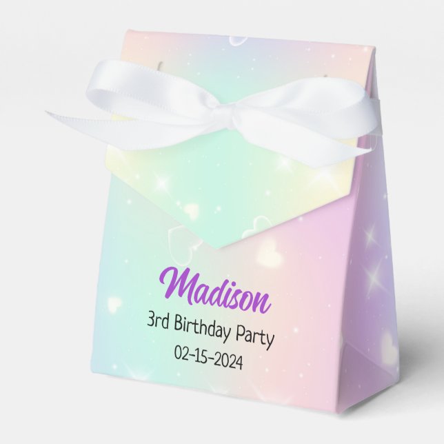 Niedlich Rainbow Birthday Geschenkschachtel (Vorderseite)