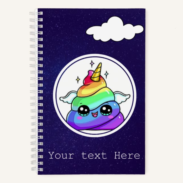 Niedlich Rainbow Emoji Kack Journal           Notizbuch (Vorderseite)