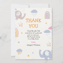 Niedlich Rainbow Girls Baby Showroom Danke, dass i Dankeskarte