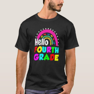 Niedlich Rainbow Hello Viertklässler Glückwunsch E T-Shirt