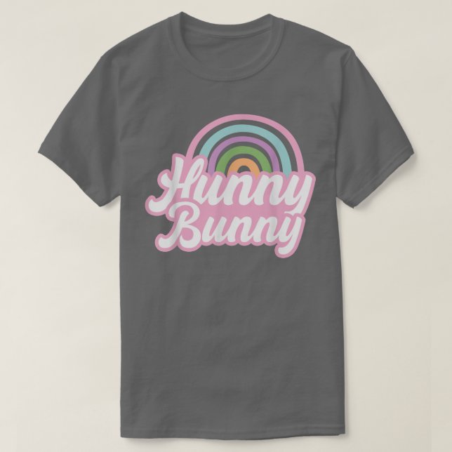 Niedlich Rainbow Hunny Bunny Eggs Happy Oaster Vib T-Shirt (Design vorne)