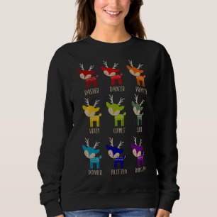 Niedlich Rainbow Reindeer Tacky Weihnachten Sweatshirt