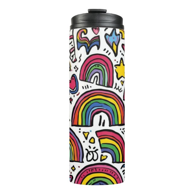 Niedlich Rainbow Tumbler - farbenfroher Trinkbehäl Thermosbecher (Vorderseite)