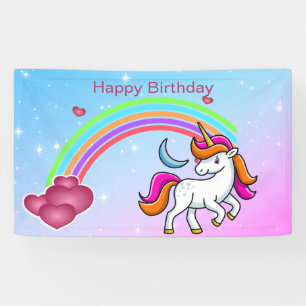 Niedlich Rainbow Unicorn, Rainbow, Birthday Banner