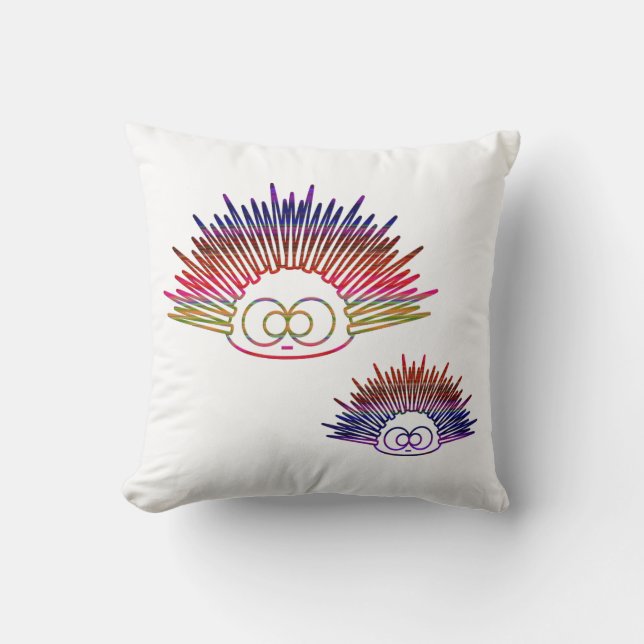 Niedlich Rainbow Urchins Kissen (Vorderseite)