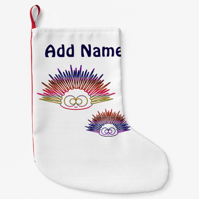 Niedlich Rainbow Urchins Kleiner Weihnachtsstrumpf (Vorderseite)