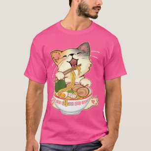 Niedlich Ramen Cat T-Shirt