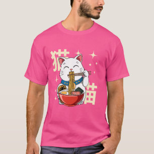 Niedlich Ramen Maneki Neko Noodle Soup T-Shirt