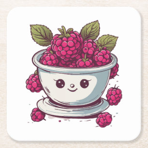 NIEDLICH RASPBERRY RECHTECKIGER PAPPUNTERSETZER
