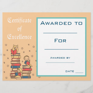 Niedlich-Reading-Award-Zertifikat Lehrer liefert