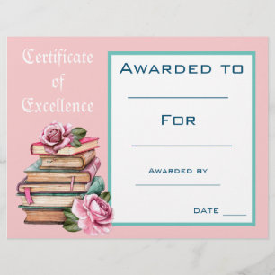 Niedlich-Reading-Award-Zertifikat Lehrer liefert