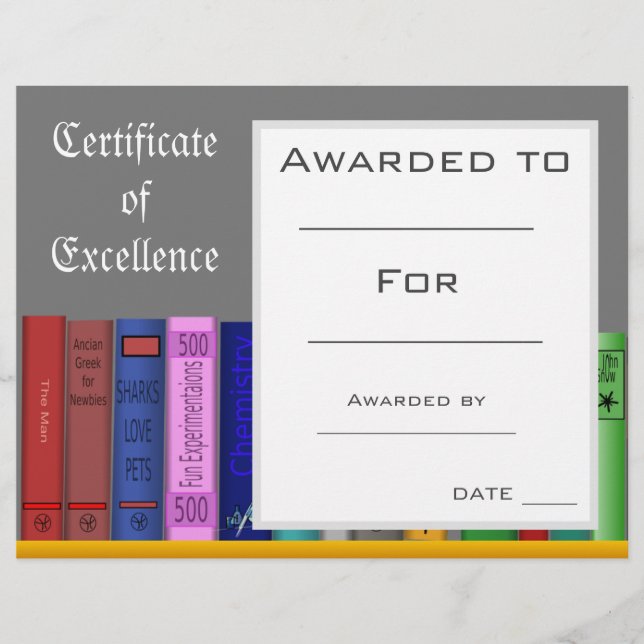Niedlich-Reading-Award-Zertifikat Lehrer liefert (Vorderseite)