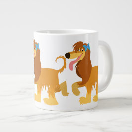 Niedlich Ready Cartoon Afghan Hound Jumbo Tasse