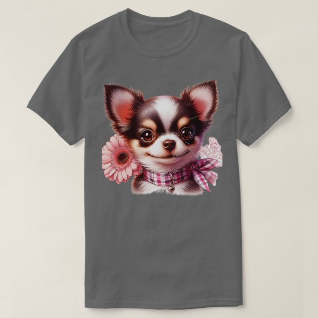 Niedlich-Realistische Chihuahua-Sketch 1 T-Shirt (Design vorne)