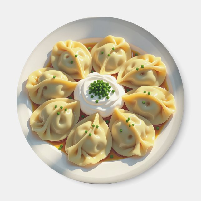 Niedlich Realistischer Pierogi Magnet (Vorne)