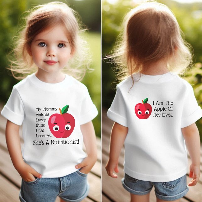 Niedlich Red Apple Nutritionist Baby T-shirt (Von Creator hochgeladen)