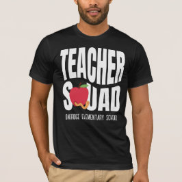 Niedlich Red Apple Teacher Squad T-Shirt