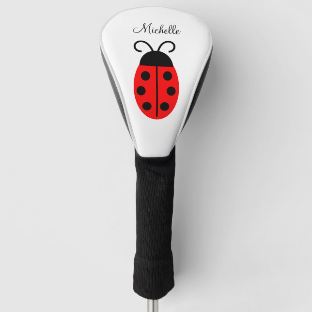 Niedlich Red Black Ladybug Golf Headcover (Vorderseite)