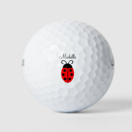 Niedlich Red Black Ladybug Name Golfball