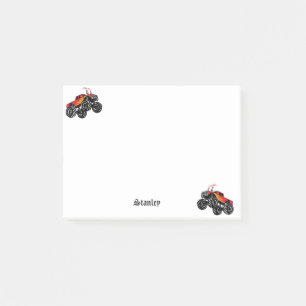 Niedlich Red Black Personalisiert Monster Truck Post-it Klebezettel