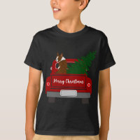 Niedlich Red Boston Terrier - Retro Weihnachten