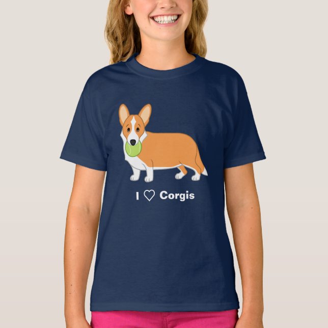 Niedlich Red Cardigan Welsh Corgi Dog Liebhaber T-Shirt (Vorderseite)