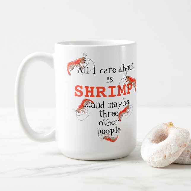 Niedlich Red Cherry Shrimp Aquarium Pet Lover Einz Kaffeetasse (Mit Donut)