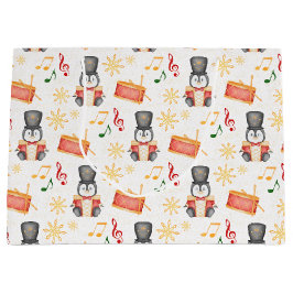 Niedlich Red Christmas Nutcracker Pinguin Große Geschenktüte