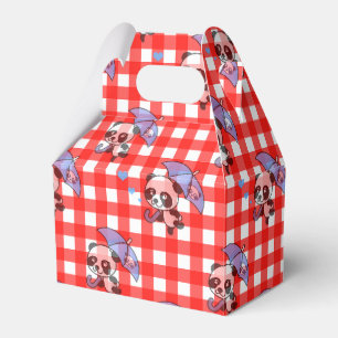 Niedlich Red Gingham Karo Design Geschenkschachtel