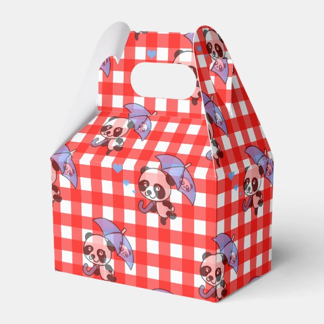 Niedlich Red Gingham Karo Design Geschenkschachtel (Vorderseite)