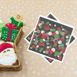 Niedlich Red Green Dots Weihnachten Serviette