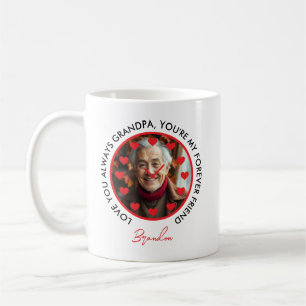 Niedlich Red Hearts Clock Liebe Großeltern Foto Kaffeetasse