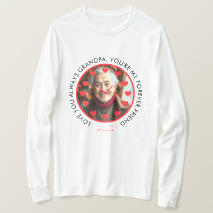 Niedlich Red Hearts Clock Liebe Großeltern Foto T-Shirt