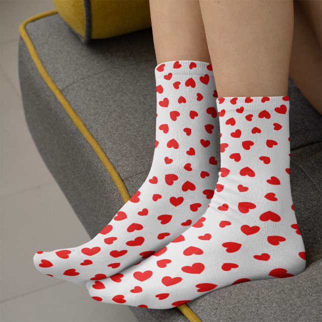 Niedlich Red Hearts Valentinstag Socken (Von Creator hochgeladen)