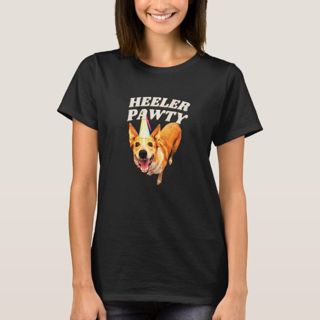 Niedlich Red Heeler Pawty Australian Cattle Heler T-Shirt (Vorderseite)