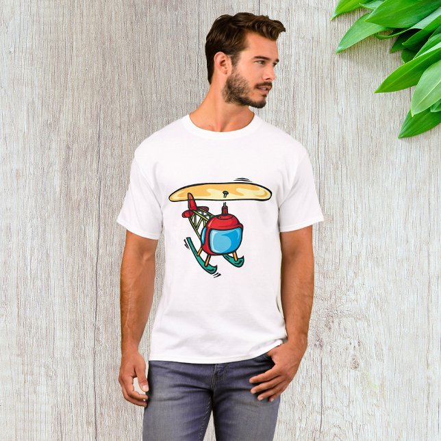 Niedlich Red Helicopter Fun Aviation Design T-Shirt (Von Creator hochgeladen)