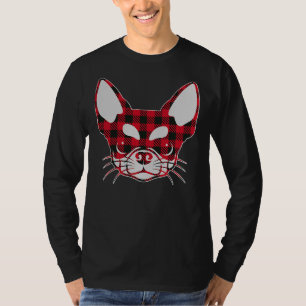 Niedlich Red Kariert Buffalo Chihuahua Face Christ T-Shirt
