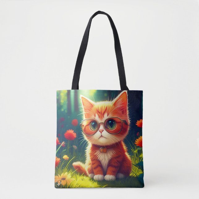 Niedlich Red Kitten Tragen einer Brille-365478 (Vorderseite)
