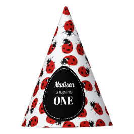 Niedlich Red Ladybug 1. Geburtstag Party Partyhütchen