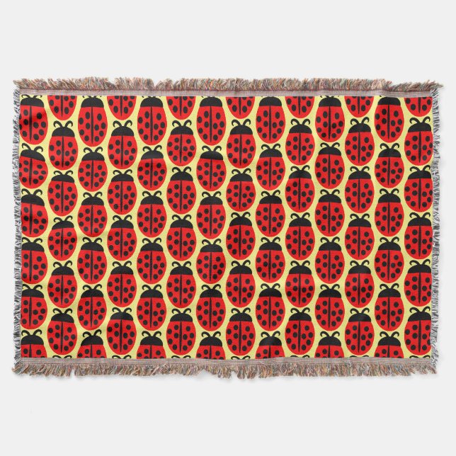 Niedlich Red Ladybug Decke (Vorderseite)