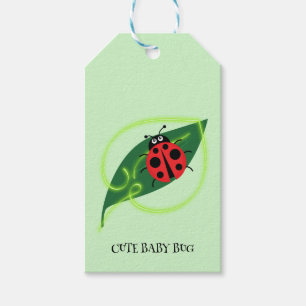 Niedlich Red Ladybug Green Liebe Leaf Mädchen Geschenkanhänger