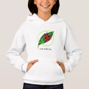 Niedlich Red Ladybug Green Liebe Leaf Mädchen Hoodie