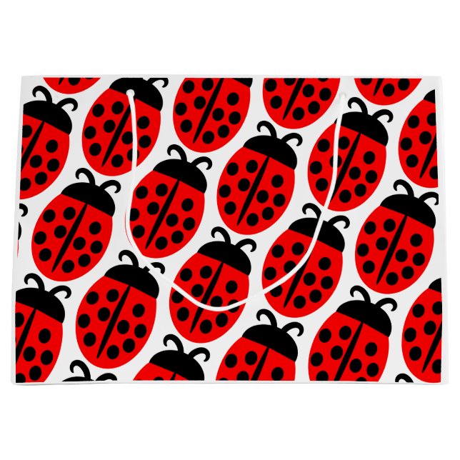 Niedlich Red Ladybug Große Geschenktüte (Vorderseite)