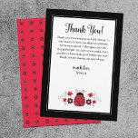 Niedlich Red Ladybug Polka dot Dankeskarte<br><div class="desc">Niedlich polka dot ladybug Dankeschön Karte. Eine niedliche Karte,  die Sie an Ihre Babyduschgäste schicken können,  um ihnen zu danken,  dass sie gekommen sind und für die Geschenke,  die Sie erhalten haben. Der Text kann unter der Option "Weitere Anpassung" gelöscht oder geändert werden. Für Sie entworfen von BlackBerry Boulevard</div>