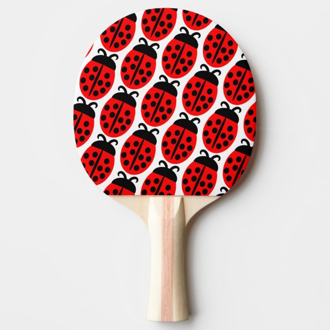 Niedlich Red Ladybug Tischtennis Schläger (Vorderseite)